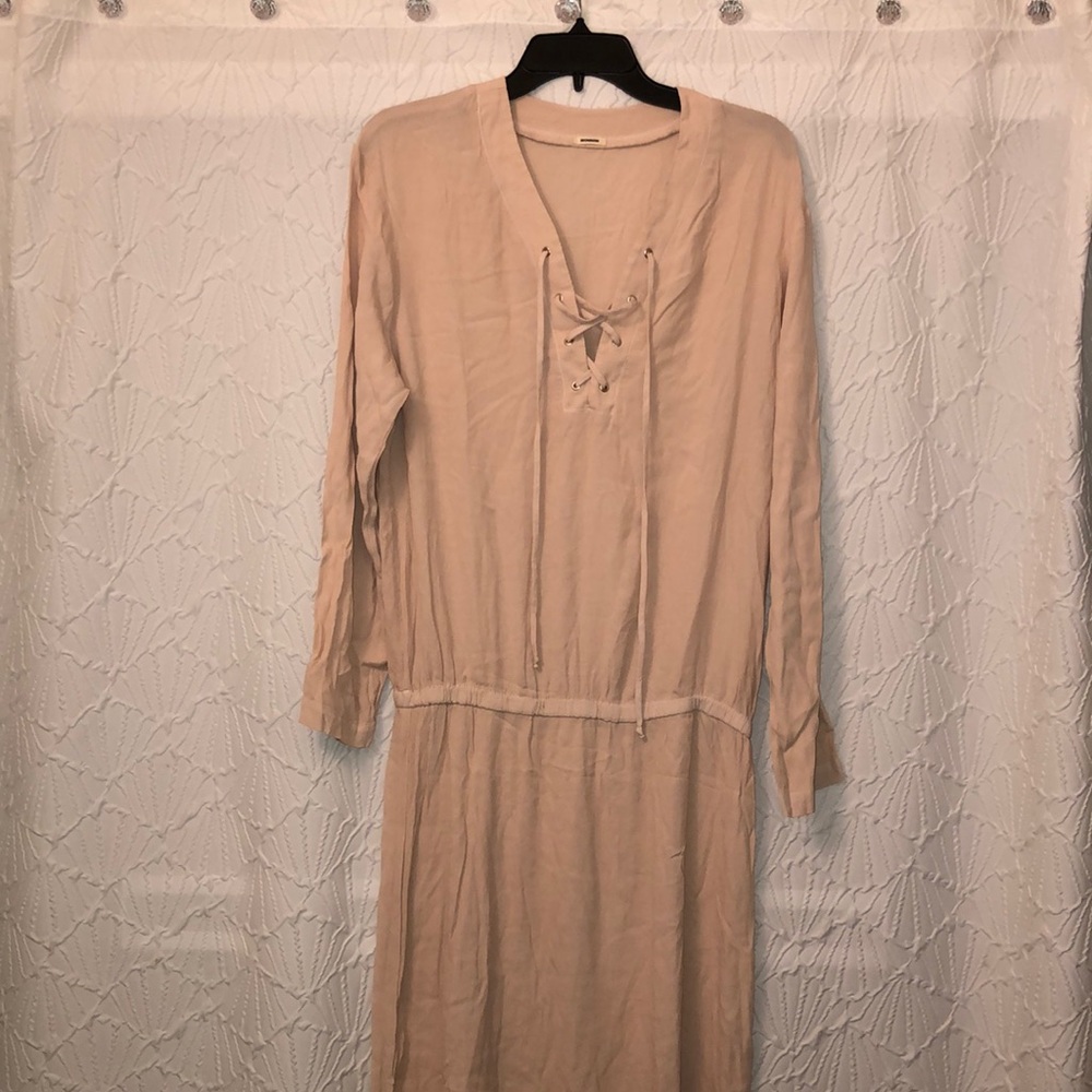 Monrow Lace-up crepe maxi dress NWOT - Picture 2 of 6